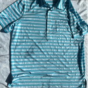 RLX Ralph Lauren Blue Striped Men's Shirt PGA golf club size xl